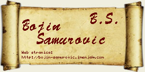 Bojin Samurović vizit kartica